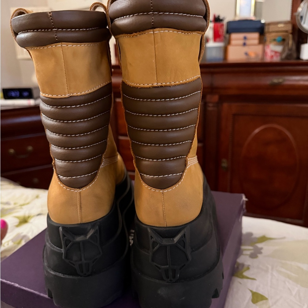 Naked Wolfe Tan and Brown Platform Boots Size 39 - Picture 3 of 8